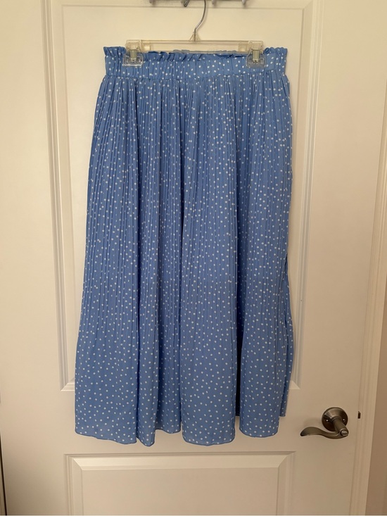 EXLURA Dresses & Skirts - EXLURA Polka Dot Pleated Midi Swing Skirt with Pockets